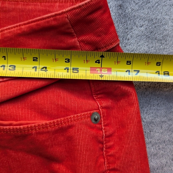 Ann Taylor Loft Size 30/10 Curvy Boot Bright Orange Corduroy Stretch Pants - Picture 8 of 11